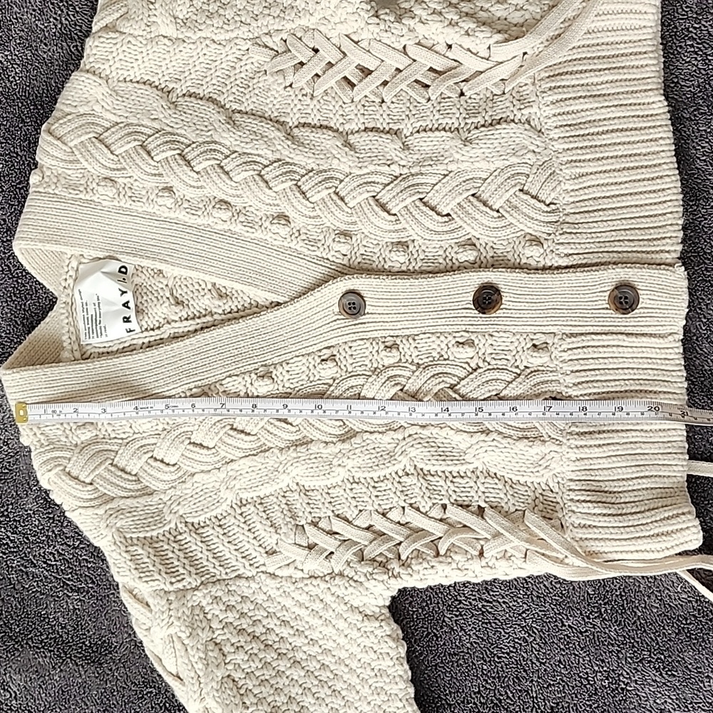FRAYI.D Cream Cable Knit Cardigan (New) - Picture 12 of 16